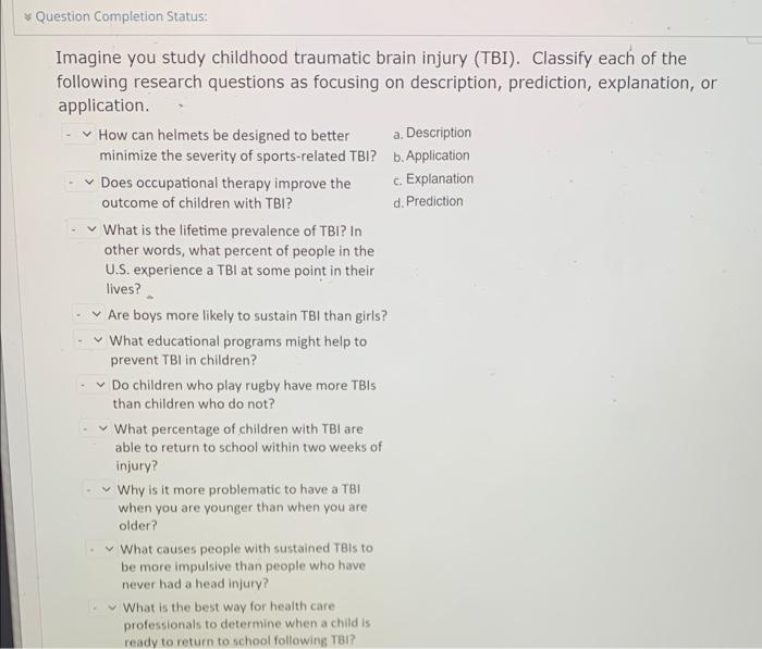Solved Imagine you study childhood traumatic brain injury | Chegg.com
