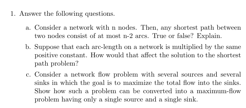 Solved Answer the following questions.a. ﻿Consider a network | Chegg.com