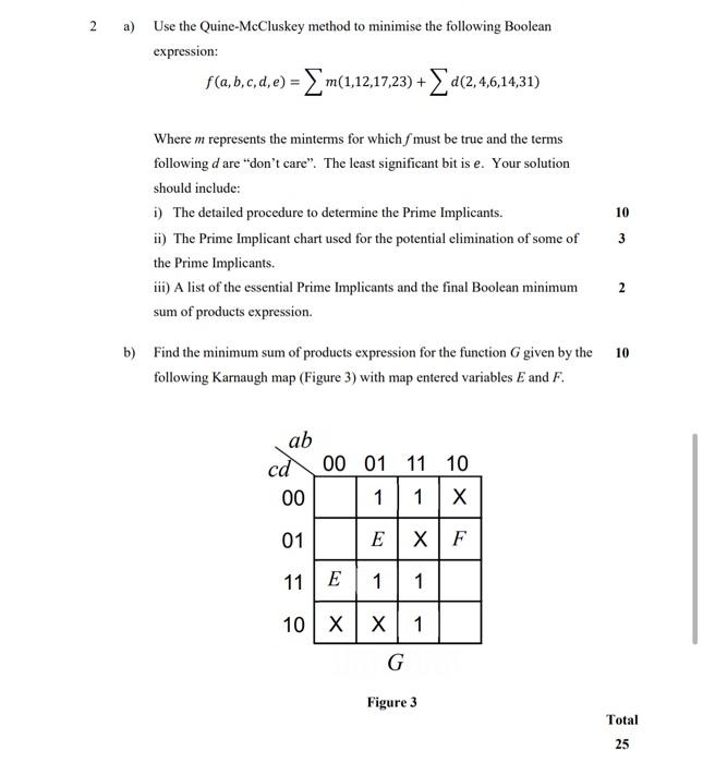 Solved 1. Section A a) Find a sum of products expression for | Chegg.com image.