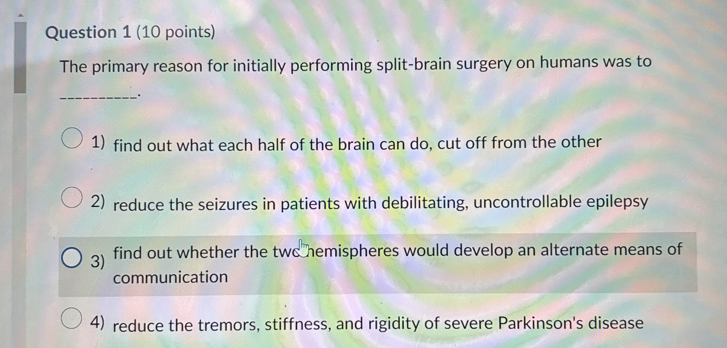 Solved Question 1 (10 ﻿points)The primary reason for