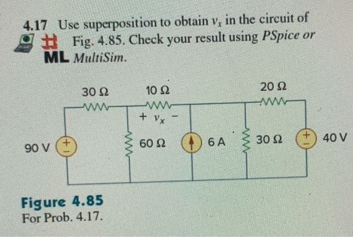 Solved 4.16 Given the circuit in Fig. 4.84, use | Chegg.com