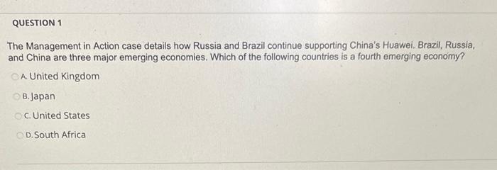 Solved QUESTION 1 The Management in Action case details how | Chegg.com