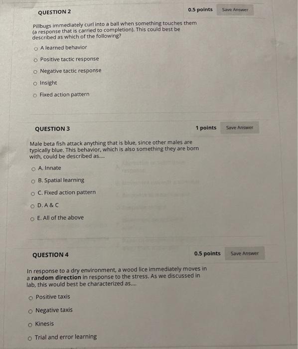 Solved QUESTION 1 3 points Save Answe Match the following | Chegg.com