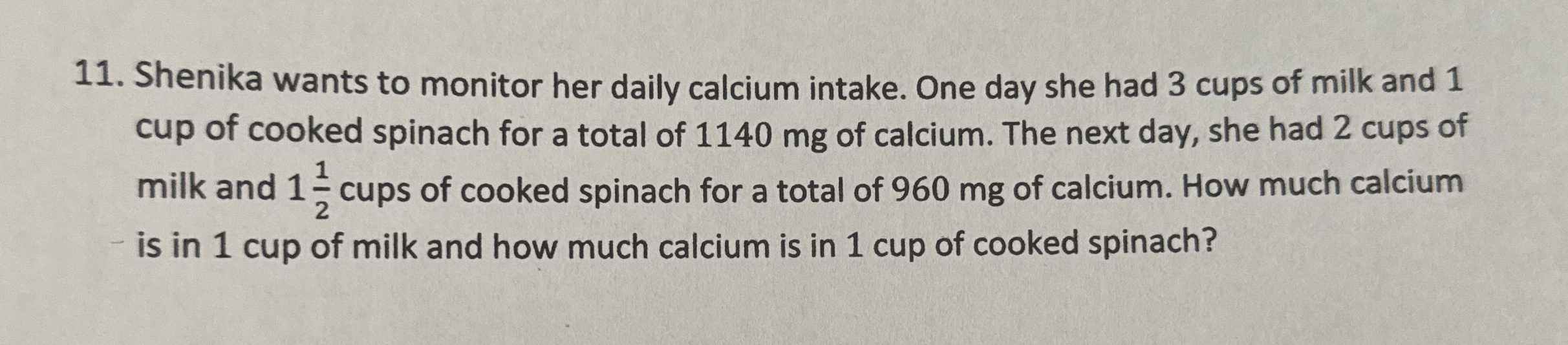 Curated visual reference: Picture Idea: Solved Shenika Wants To Monitor Her Daily Calcium Intake