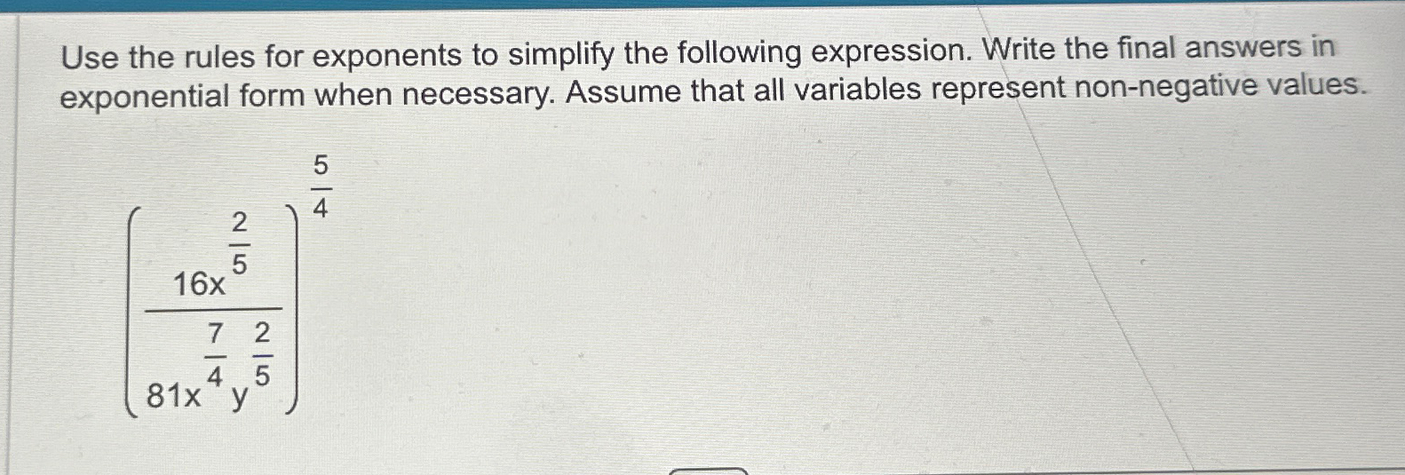 Solved Use the rules for exponents to simplify the following | Chegg.com