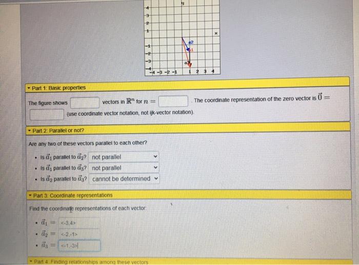 Solved 4 3 e 1 - -2 1 a3 -4-3-2-1 Part 1: Basic properties | Chegg.com