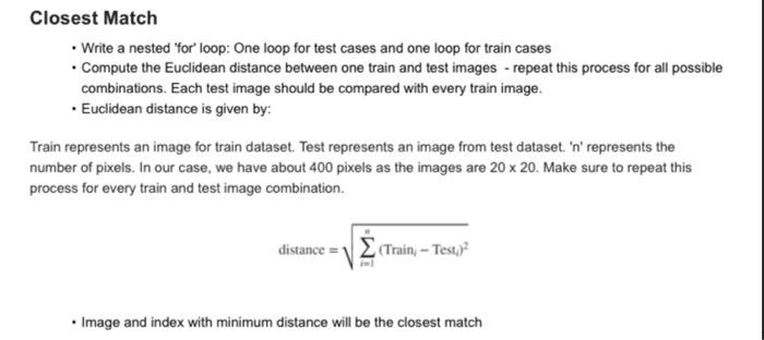 Solved Closest Match - Write a nested 'for' loop: One loop | Chegg.com