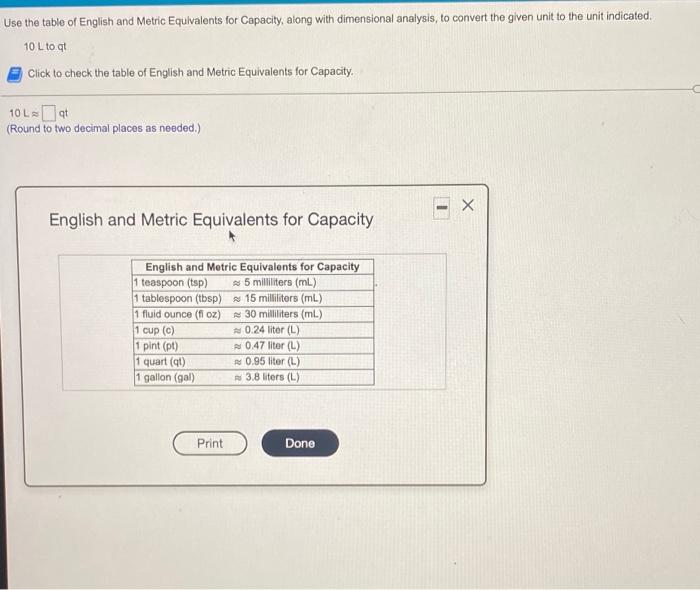 Cm3 clearance dm3 converter