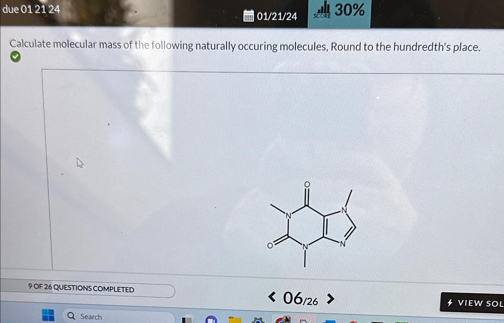 Solved Calculate Molecular Mass Of The Following Naturally 9621