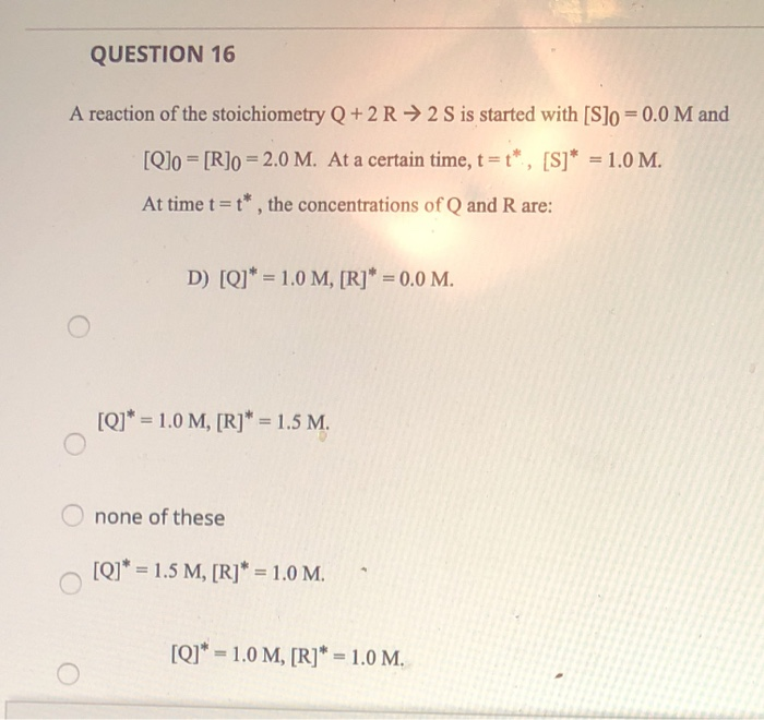 Solved Question 15 For The Hypothetical Reaction A 3b Chegg Com
