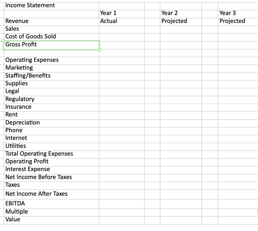 Solved Step 2: Create pro forma financial statements given | Chegg.com