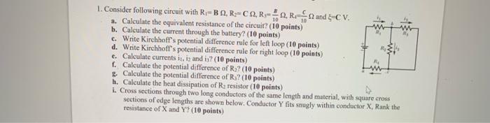 Solved 1. Consider following circuit with | Chegg.com 