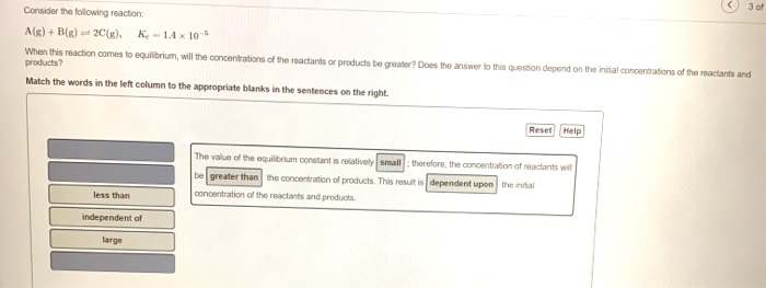 Solved 3 Of Consider The Following Reaction A() +B(8) - | Chegg.com