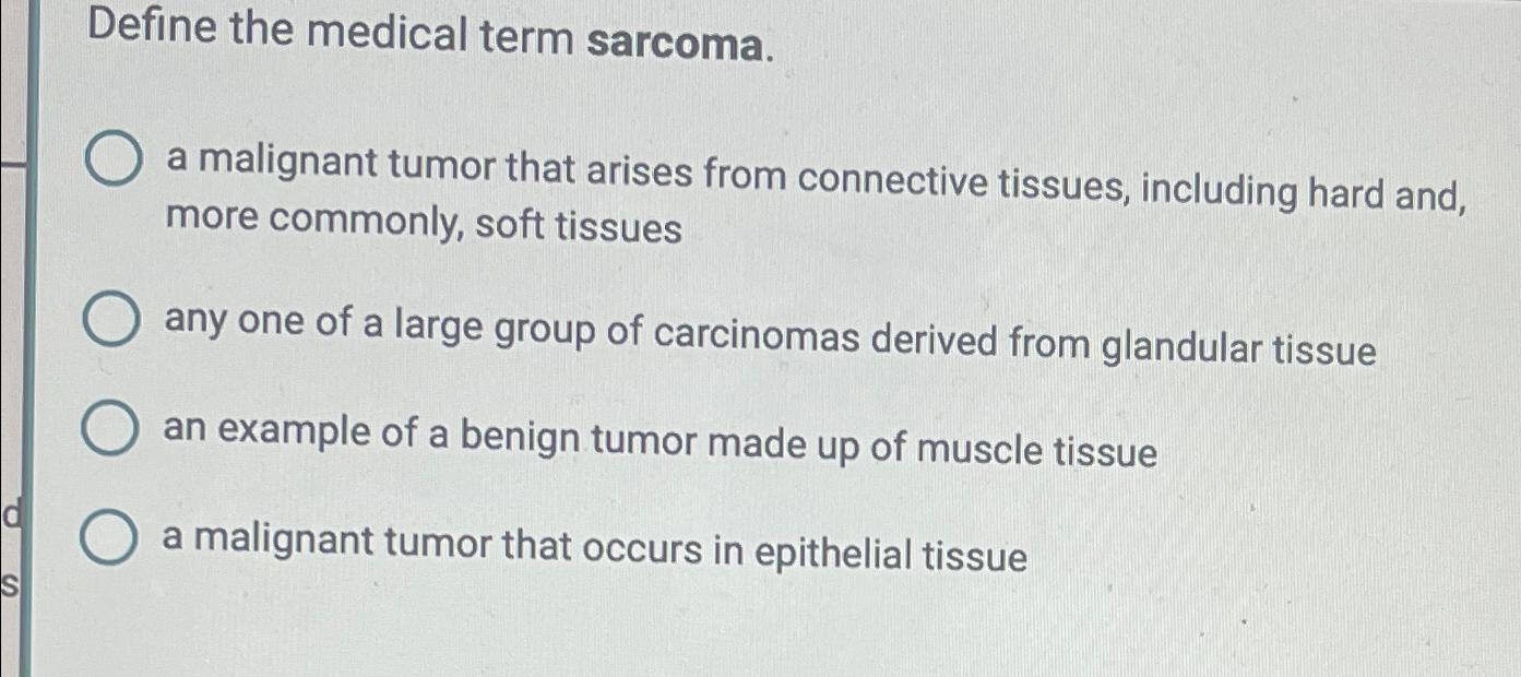 Solved Define the medical term malignant tumor