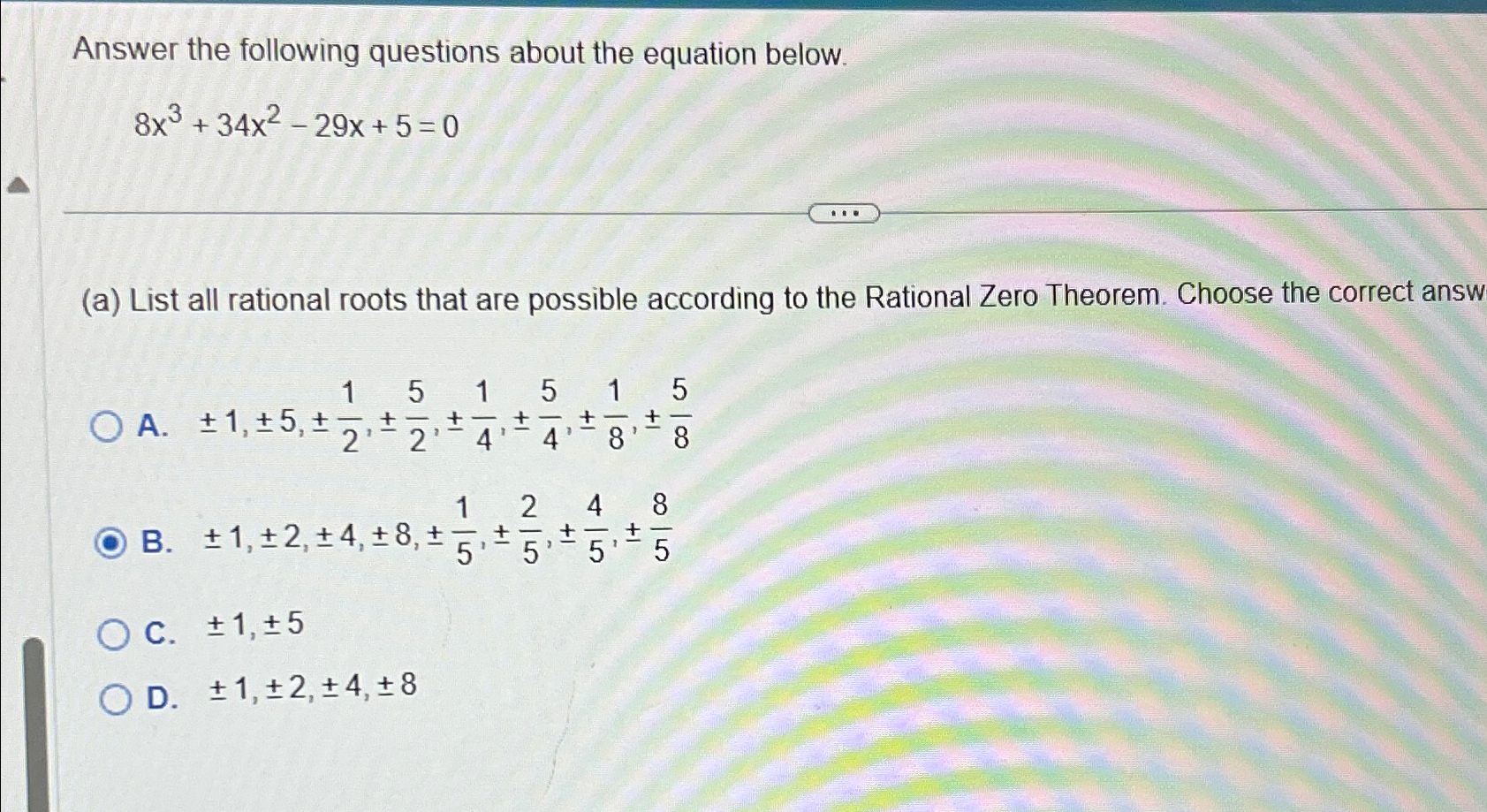 Solved Answer the following questions about the equation | Chegg.com
