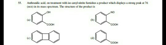 Solved Ss Anthranilic Acid On Treatment With Iso Amyl Chegg Com