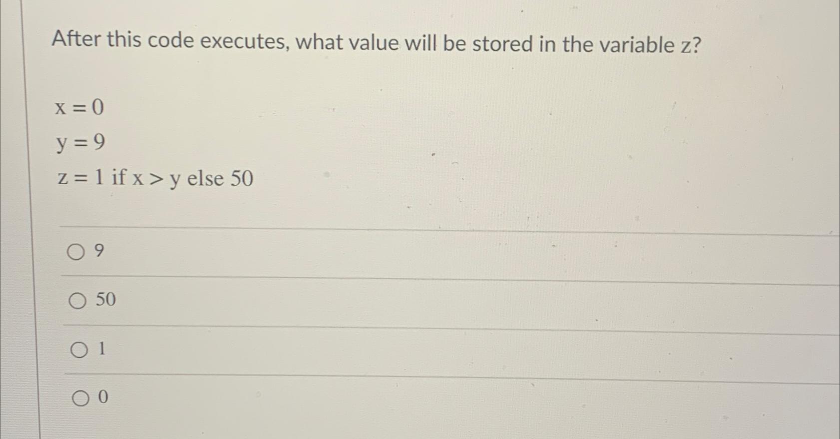 Solved After this code executes, what value will be stored | Chegg.com