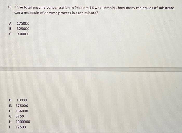 Solved 16. The initial rate for an enzyme-catalyzed reaction | Chegg.com