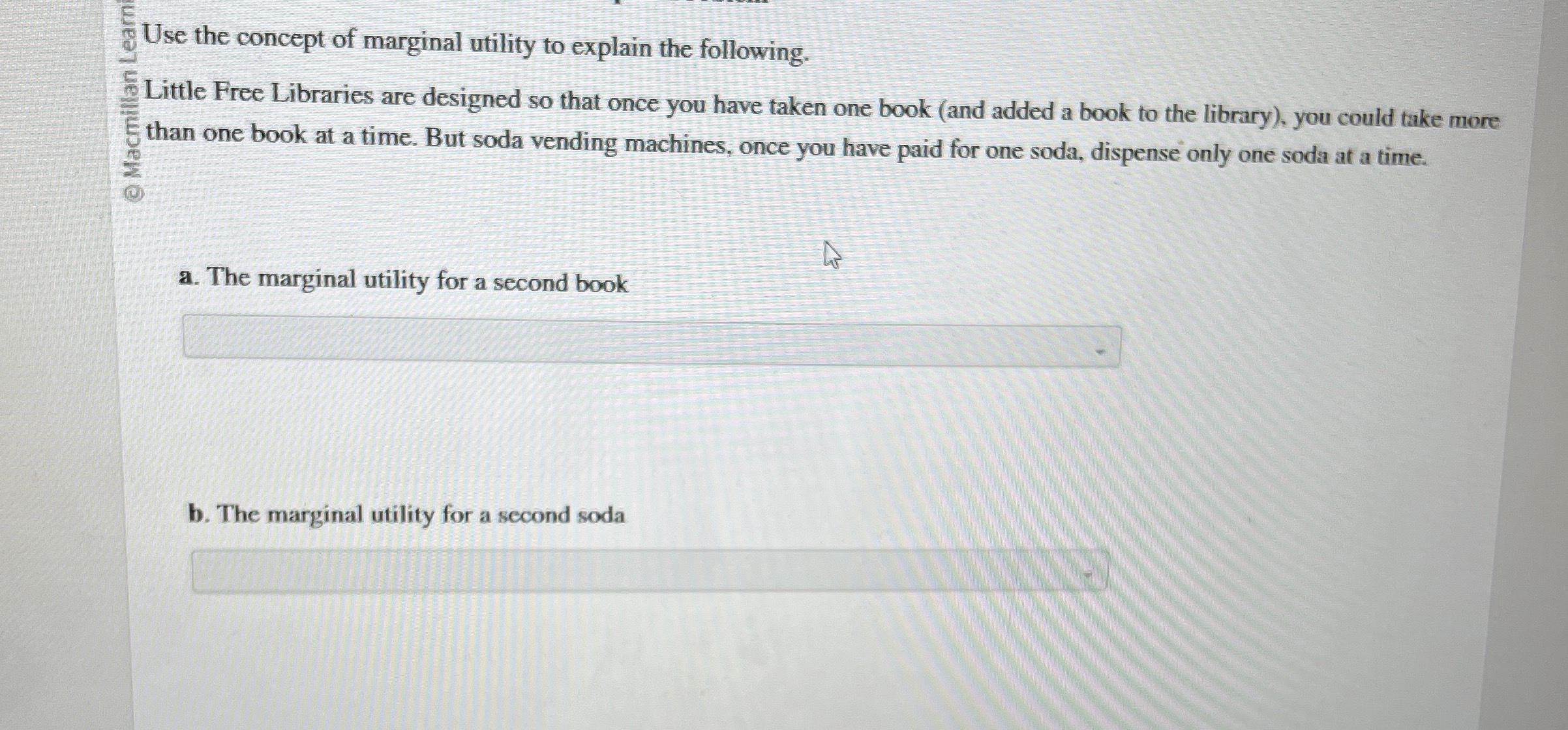 Solved Use the concept of marginal utility to explain the | Chegg.com