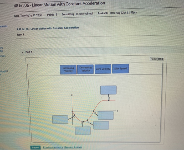 Solved 48 hr 06 Linear Motion with Constant Acceleration