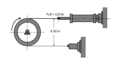 Solved The band brake shown in Figure is actuated by a | Chegg.com