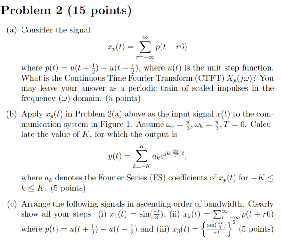 Solved Problem 2 (15 ﻿points)(a) ﻿Consider the | Chegg.com