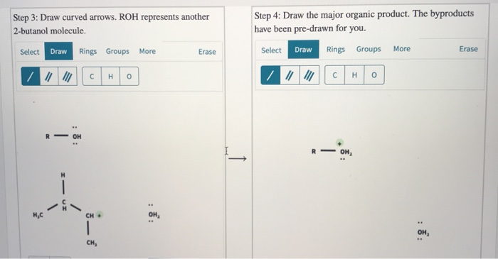 Solved Complete The Mechanism For The Reaction Of 2-butanol | Chegg.com