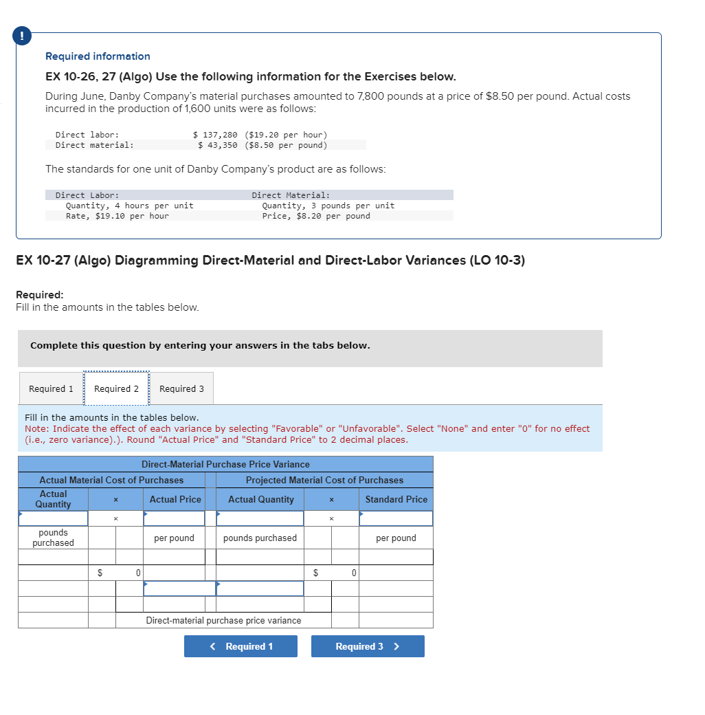 Solved Required informationEX 10-26, 27 (Algo) ﻿Use the | Chegg.com