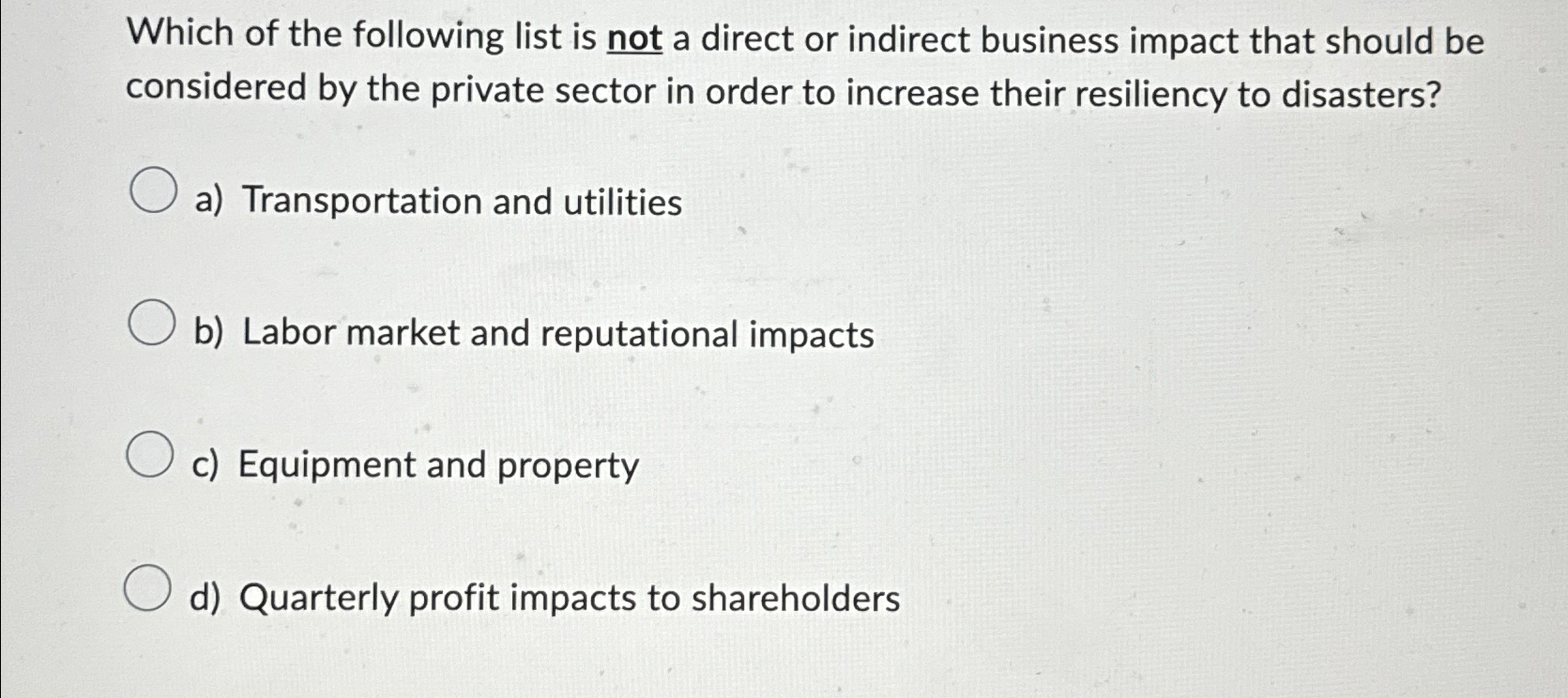 Solved Which of the following list is not a direct or | Chegg.com