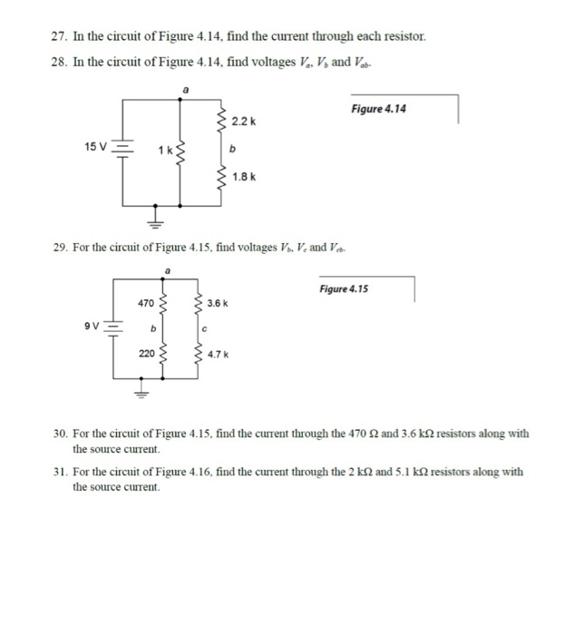 Solved QUESTIONS: 17. For the circuit of Figure 4.9, find | Chegg.com