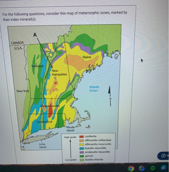 Solved For the following questions, consider this map of | Chegg.com