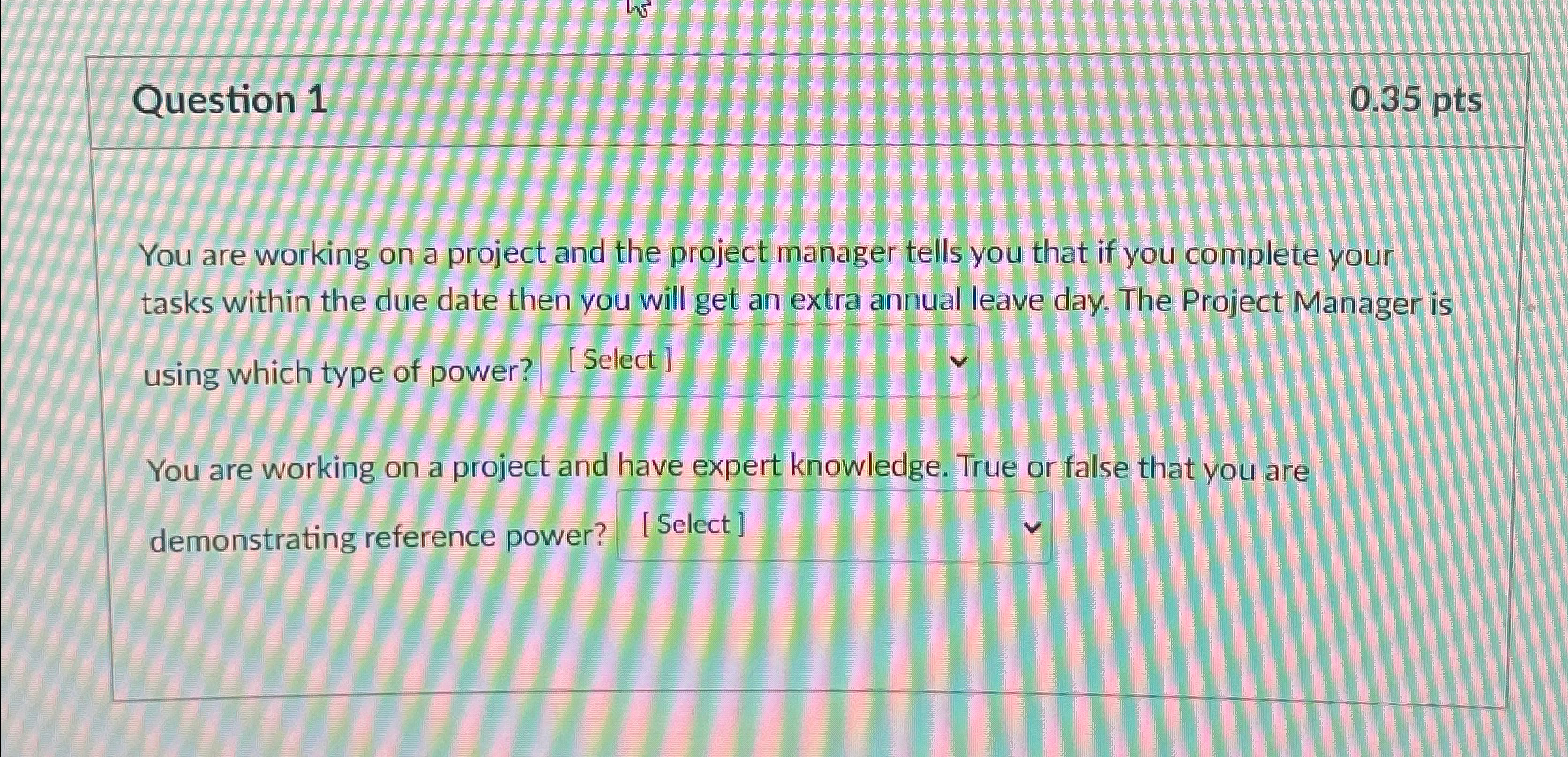 Solved Question 10.35ptsYou are working on a project and the | Chegg.com