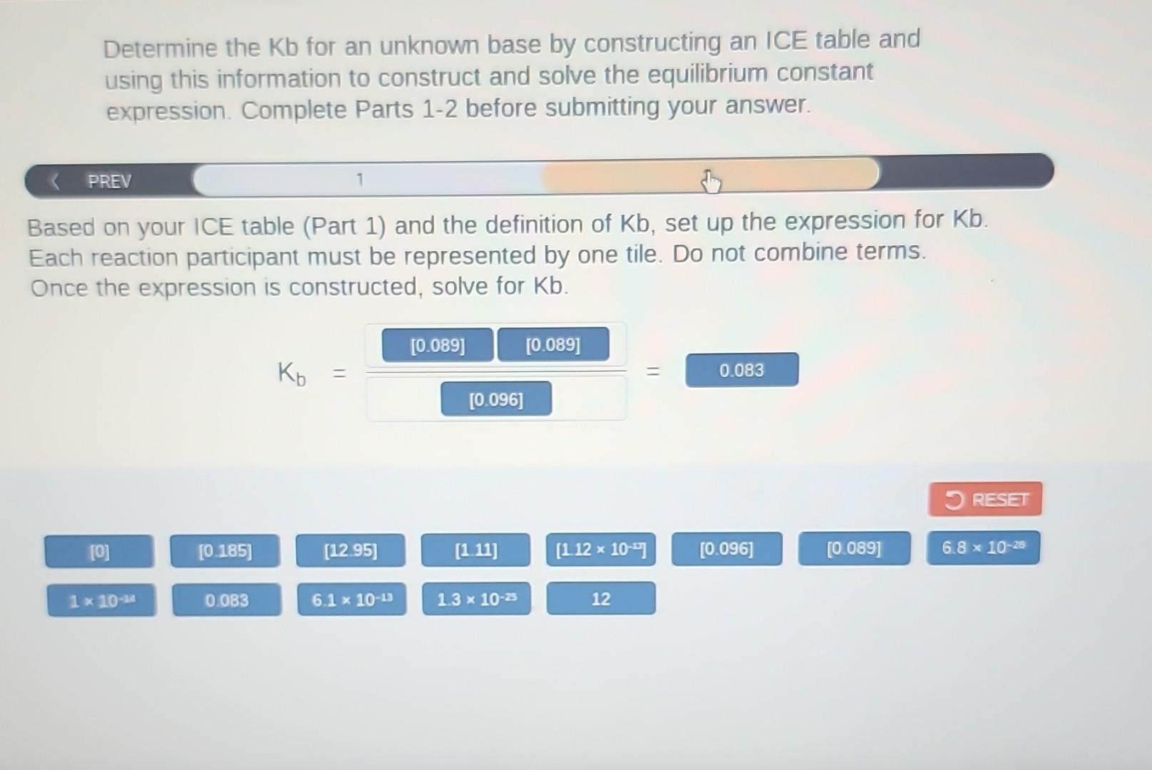 Solved Determine the Kb for an unknown base by constructing | Chegg.com