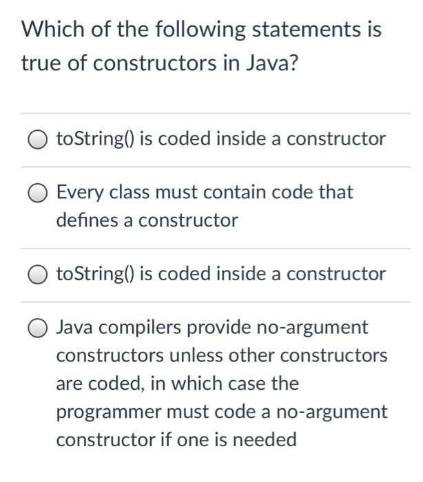 Solved Which of the following statements is true of | Chegg.com
