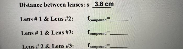 Solved Lens Position Object Distance, Percent Error Optical | Chegg.com