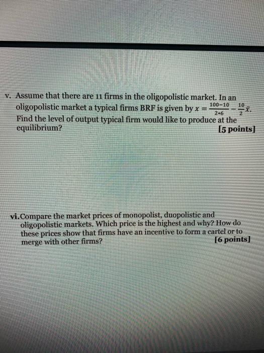 Solved 5. The inverse demand function in a market is given | Chegg.com