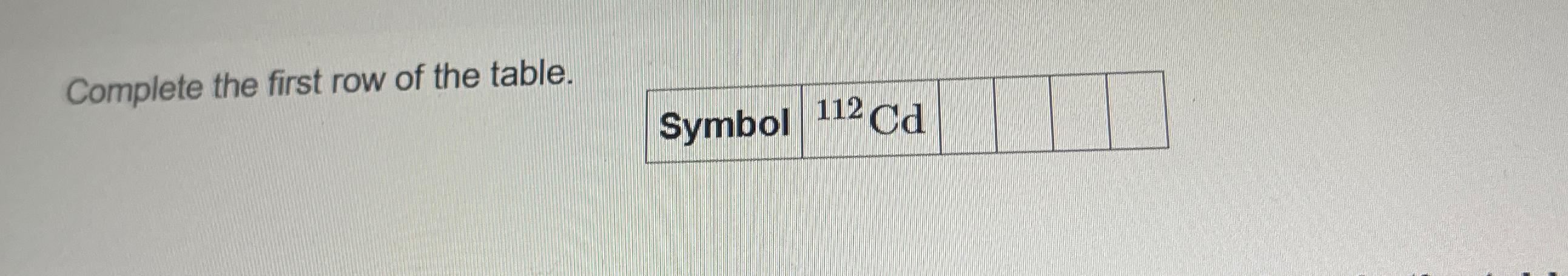 Solved Complete the first row of the Chegg