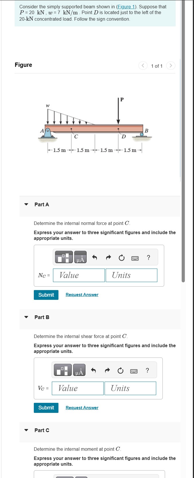 Solved Consider the simply supported beam shown in (Figure | Chegg.com