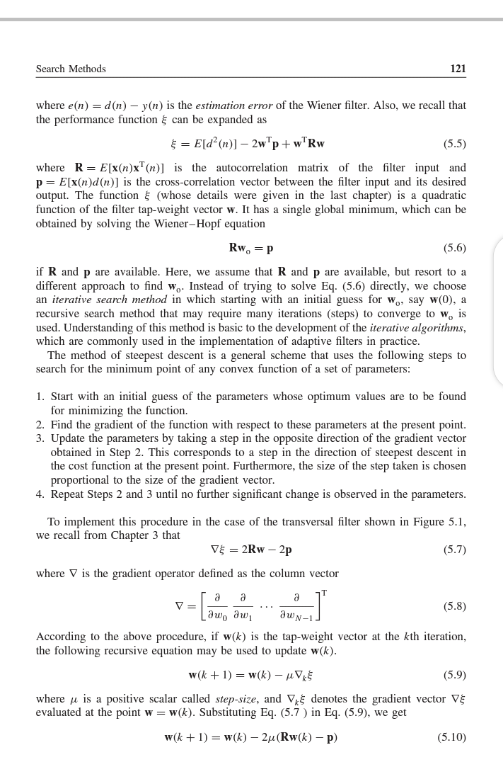 MATLAB script file implementing the method of steepest descent