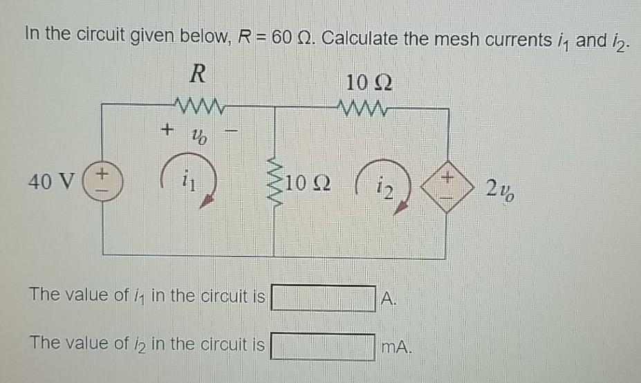 Solved In the circuit given below, R = 60 N. Calculate the | Chegg.com