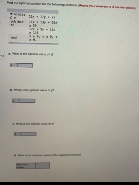 Solved Find the optimal solution for the following problem. | Chegg.com