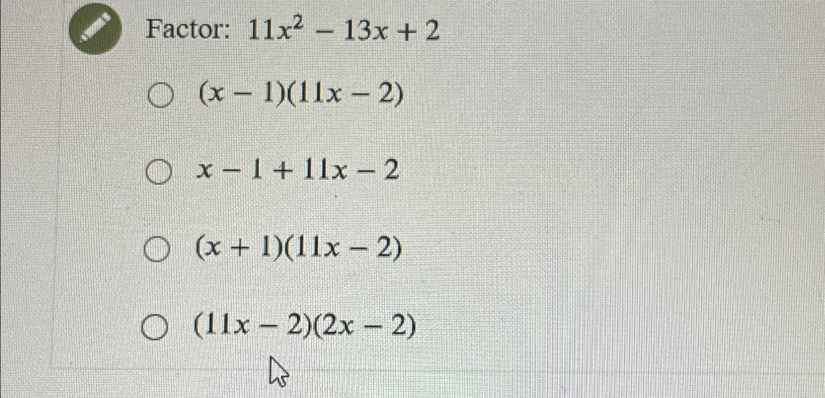 2x 13 6x 11