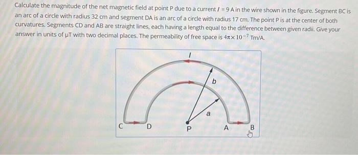 Solved Calculate the magnitude of the net magnetic field at | Chegg.com