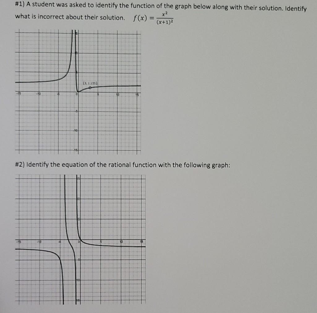 Solved #1) A student was asked to identify the function of | Chegg.com