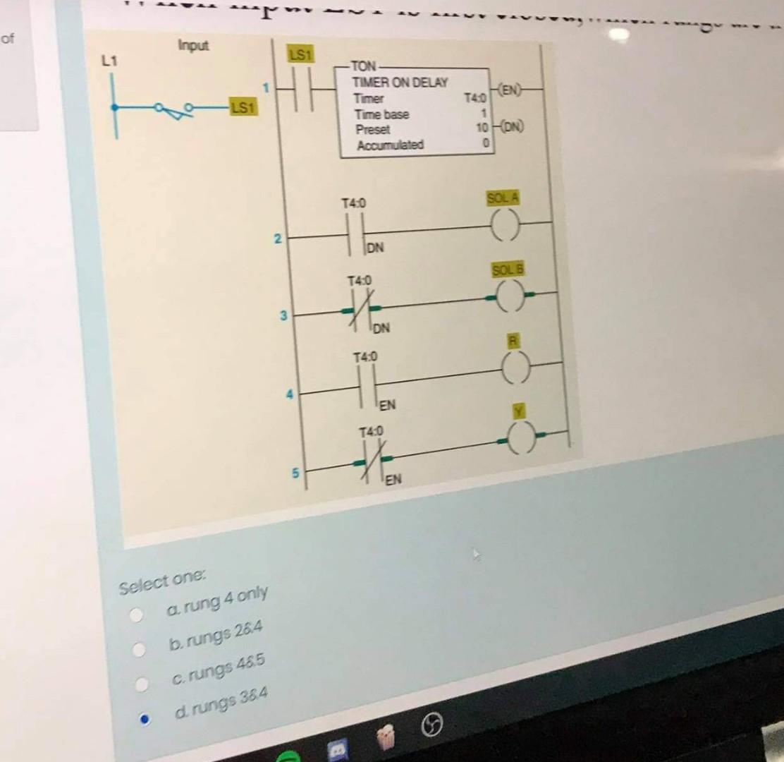 Solved The PL1 output will turn on of Ladder logic program | Chegg.com