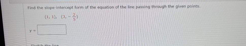 Solved Find The Slope-intercept Form Of The Equation Of The | Chegg.com