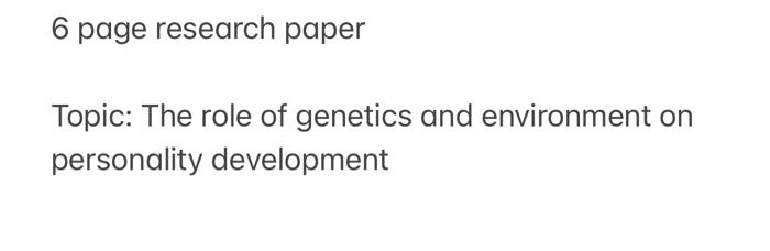 6 page research paper topics