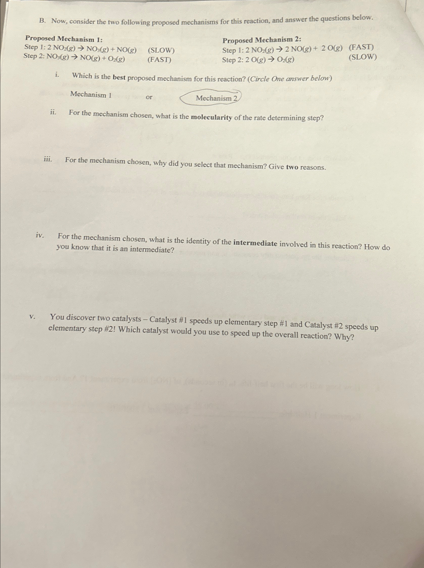 Solved B. ﻿Now, consider the two following proposed | Chegg.com