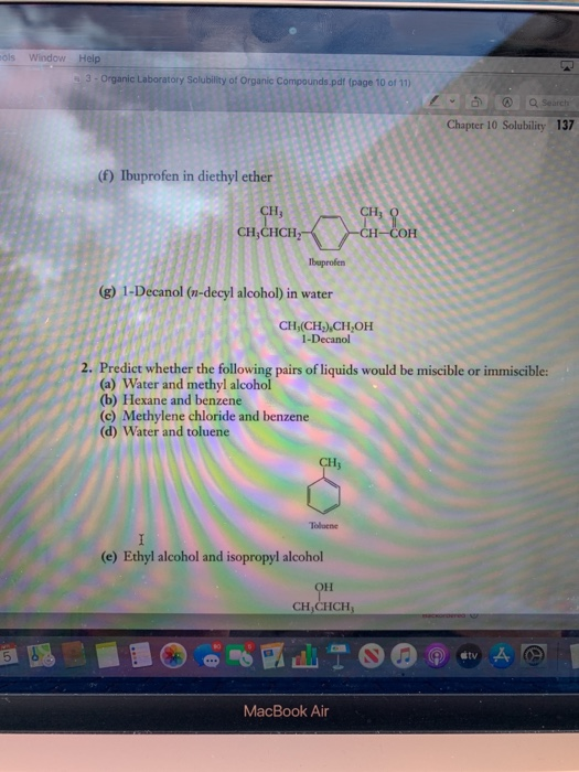 Solved: Sols Window Help 3 - Organic Laboratory Solubility... | Chegg.com Solved: Sols Window Help 3 - Organic Laboratory Solubility... | Chegg.com