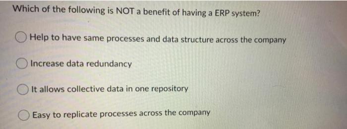 Solved Which of the following is NOT a benefit of having a | Chegg.com